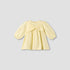 Juniors Round Neck Long Sleeves A-line Dress with Bow Accent - Yellow / 12-18 mths