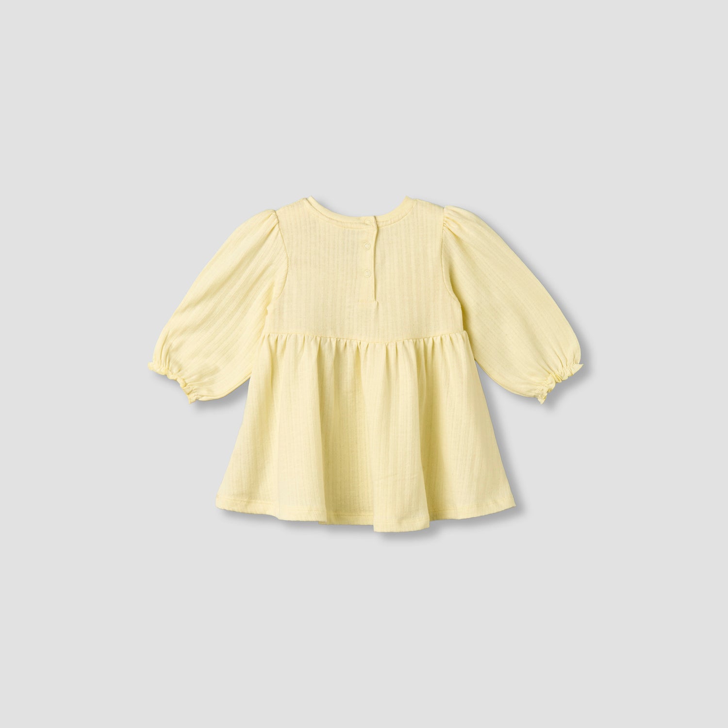 Juniors Round Neck Long Sleeves A-line Dress with Bow Accent