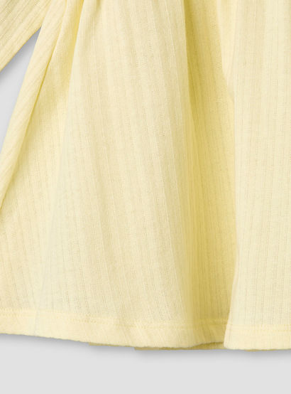 Juniors Round Neck Long Sleeves A-line Dress with Bow Accent-baby-girls-clothing-dressesandjumpsuits-image-4