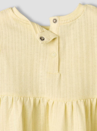 Juniors Round Neck Long Sleeves A-line Dress with Bow Accent-baby-girls-clothing-dressesandjumpsuits-image-5