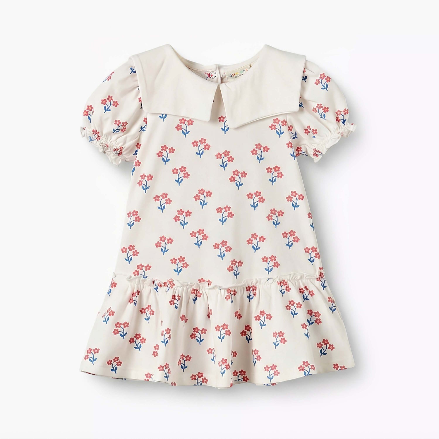 Pack of 2 Juniors Short Sleeves Drop Waist Dress with Print