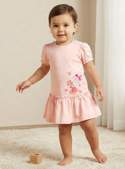 Pack of 2 Juniors Short Sleeves Drop Waist Dress with Print-baby-girls-clothing-dressesandjumpsuits-image-2