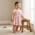 Juniors Round Neck Short Sleeves A-line Dress with Heart Print - Multicolour / 24-36 mths