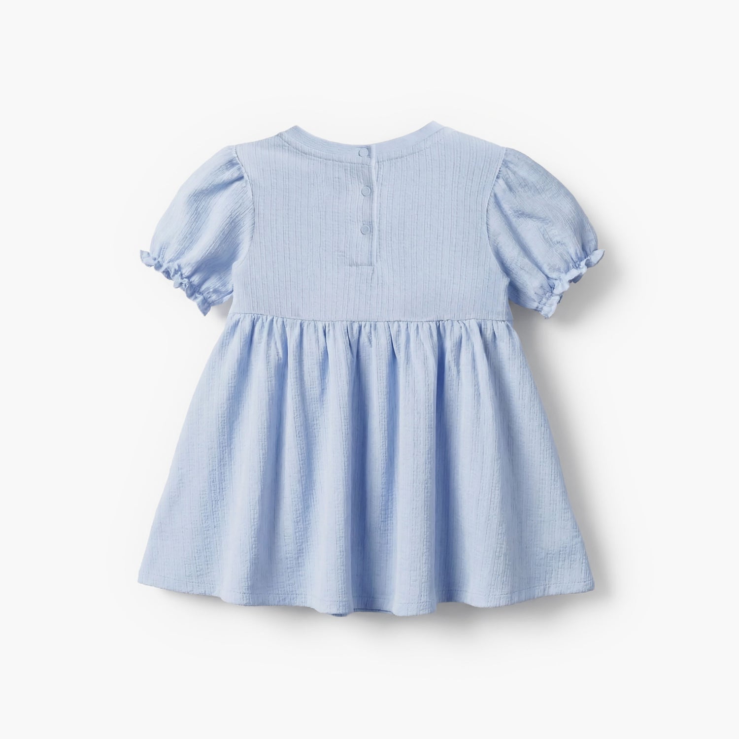 Juniors Round Neck Short Sleeve Dress with Bow Accent