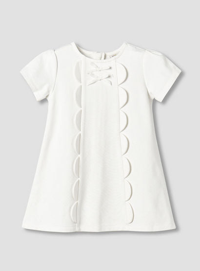 Juniors Round Neck Short Sleeves A-Line Dress with Zip Closure-baby-girls-clothing-dressesandjumpsuits-image-2
