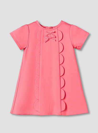 Juniors Round Neck Short Sleeves A-Line Dress with Zip Closure-baby-girls-clothing-dressesandjumpsuits-image-2