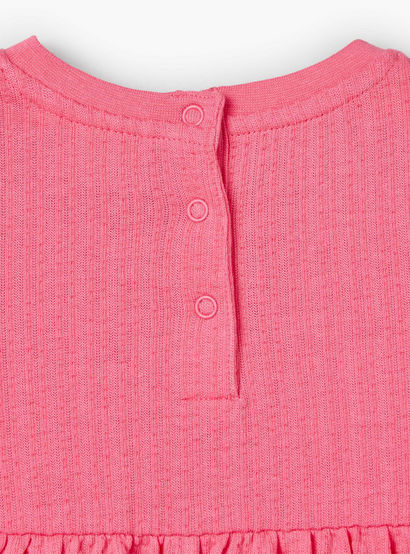 Juniors Round Neck Short Sleeve Dress with Bow Accent-baby-girls-clothing-dressesandjumpsuits-image-6
