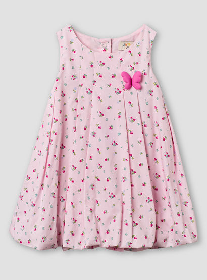 Juniors Round Neck Sleeveless A-line Dress with Floral Print-baby-girls-clothing-dressesandjumpsuits-image-2