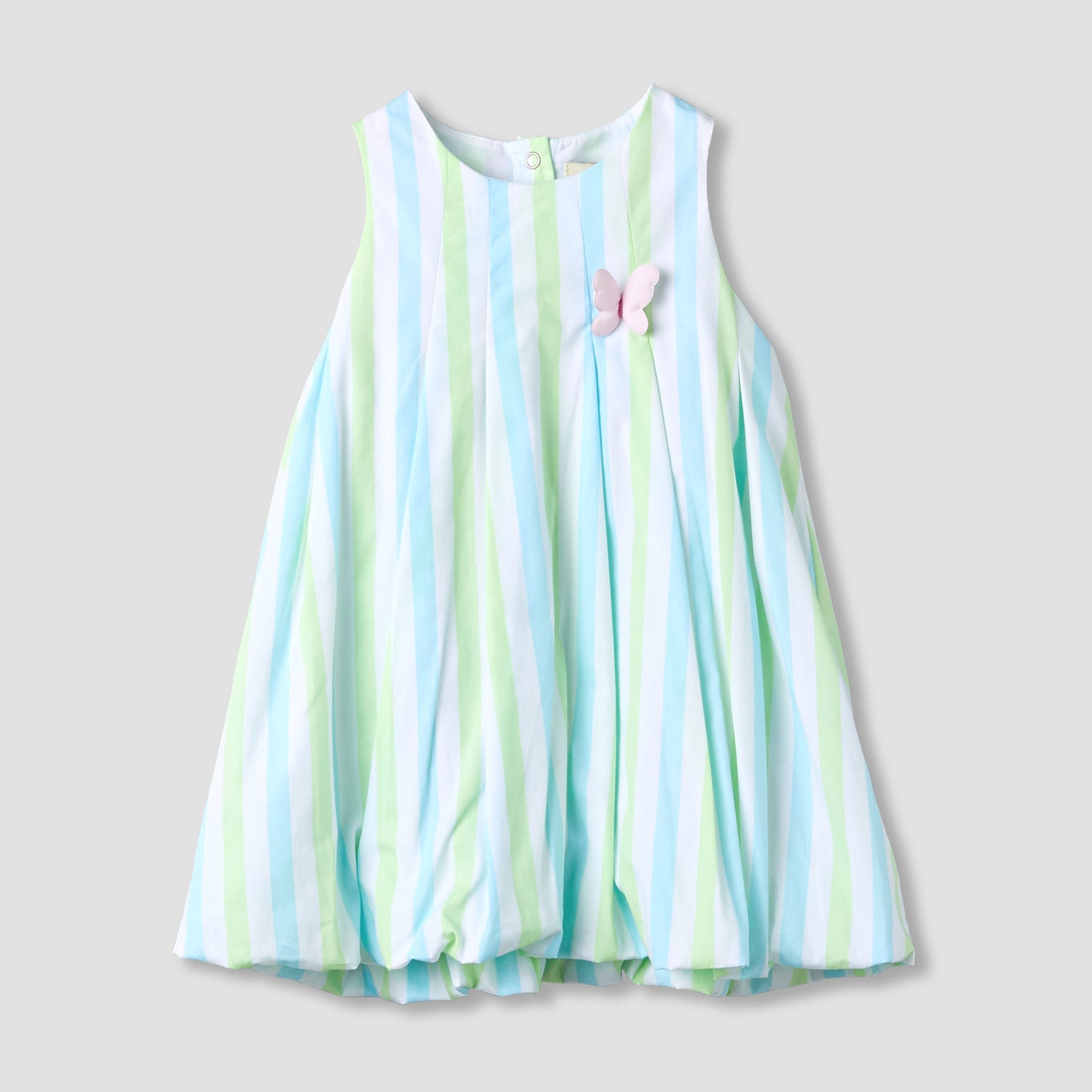 Juniors Round Neck Sleeveless A-line Dress with Floral Print