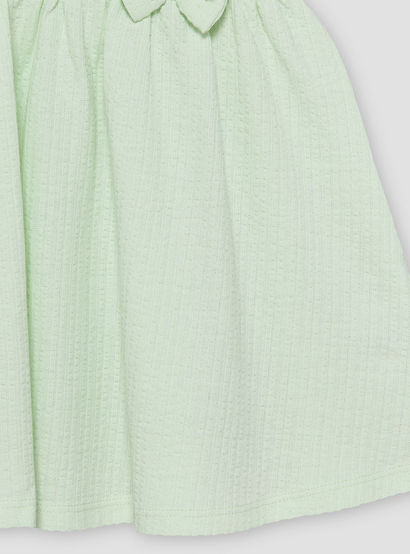 Juniors Round Neck Short Sleeves A-line Dress with Bow Accents-baby-girls-clothing-dressesandjumpsuits-image-4