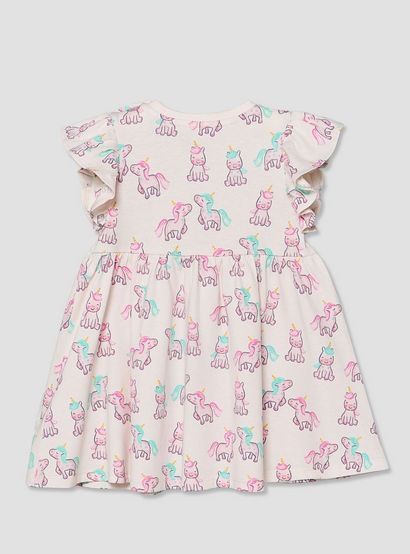 Juniors Round Neck Sleeveless A-line Dress with Unicorn Print-baby-girls-clothing-dressesandjumpsuits-image-3