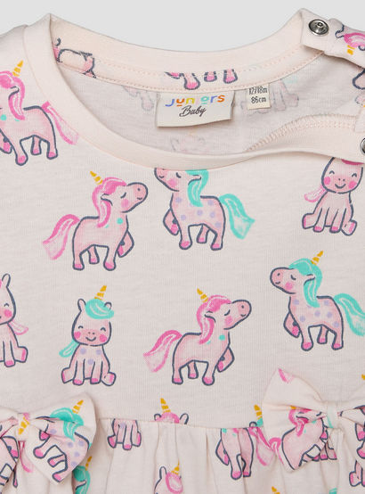 Juniors Round Neck Sleeveless A-line Dress with Unicorn Print-baby-girls-clothing-dressesandjumpsuits-image-4