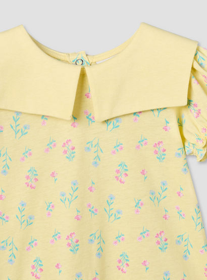 Pack of 2 Juniors Round Neck Short Sleeve Dress with Floral Print-baby-girls-clothing-dressesandjumpsuits-image-5