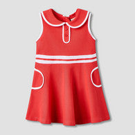 Juniors Peter Pan Collar Sleeveless Knee Length Dress with Zip Closure-undefined-image-1