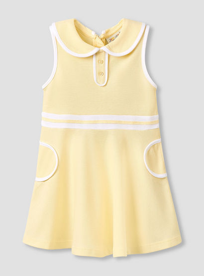 Juniors Peter Pan Collar Sleeveless Knee Length Dress with Zip Closure-baby-girls-clothing-dressesandjumpsuits-image-1