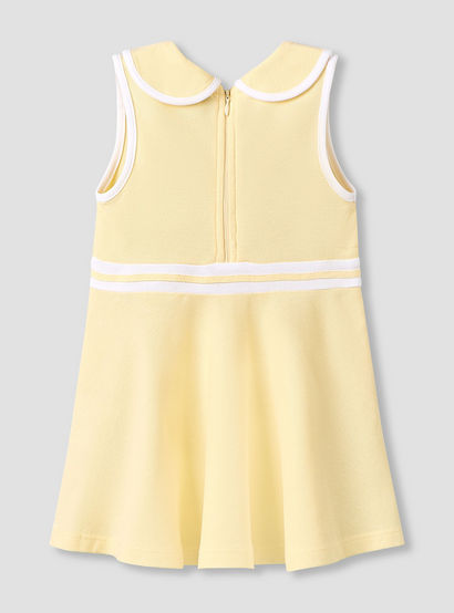 Juniors Peter Pan Collar Sleeveless Knee Length Dress with Zip Closure-baby-girls-clothing-dressesandjumpsuits-image-2