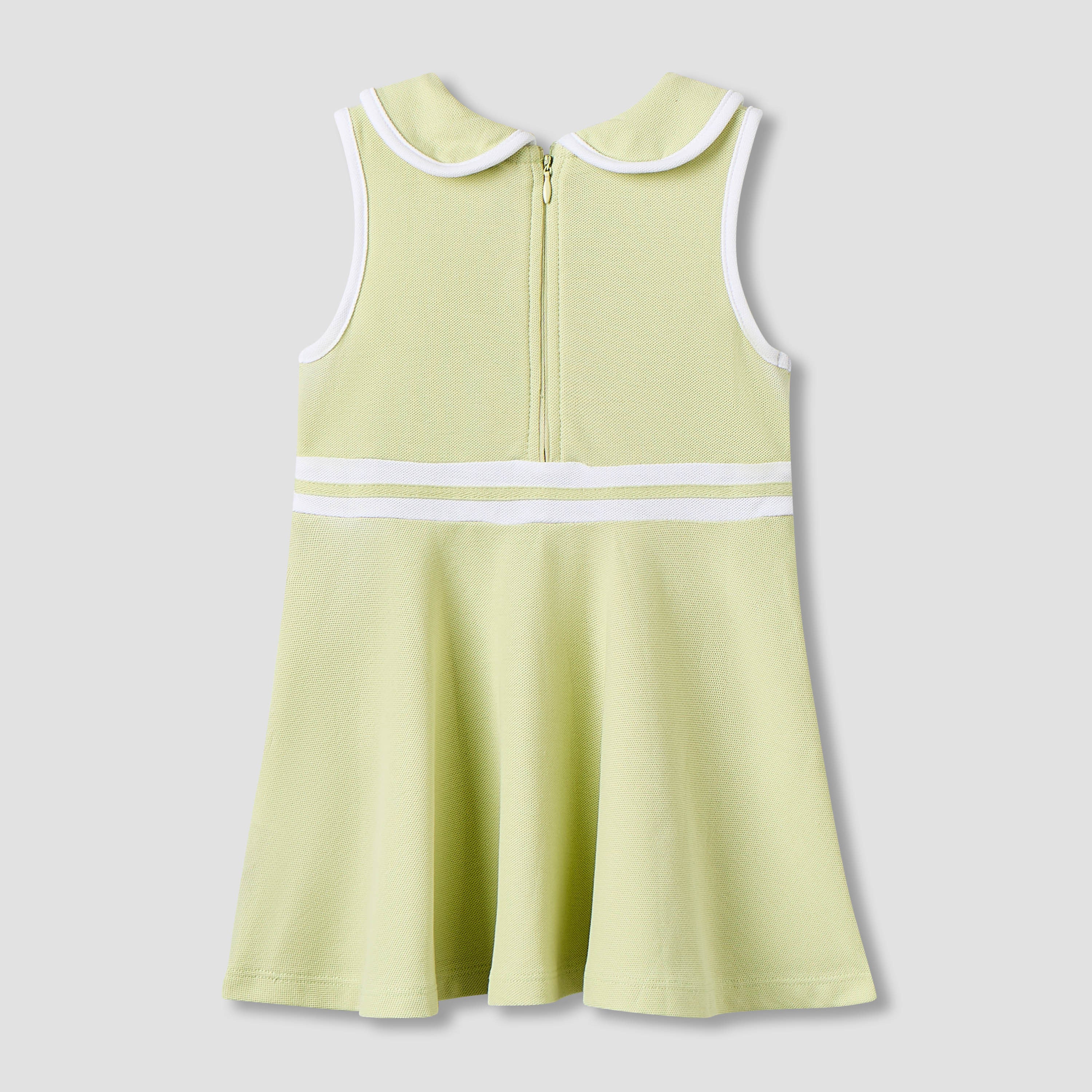 Juniors Peter Pan Collar Sleeveless Knee Length Dress with Zip Closure