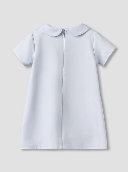 Juniors Peter Pan Collar Short Sleeve Dress with Bow Accent-baby-girls-clothing-dressesandjumpsuits-image-3