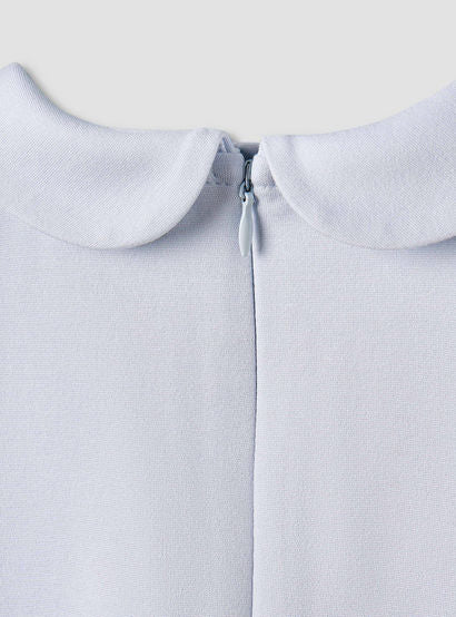 Juniors Peter Pan Collar Short Sleeve Dress with Bow Accent-baby-girls-clothing-dressesandjumpsuits-image-5