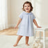 Juniors Peter Pan Collar Short Sleeve Dress with Bow Accent - Blue / 24-36 mths