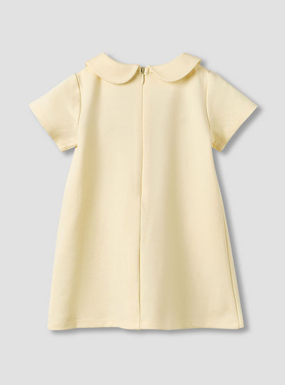 Juniors Peter Pan Collar Short Sleeve Dress with Bow Accent-baby-girls-clothing-dressesandjumpsuits-image-3
