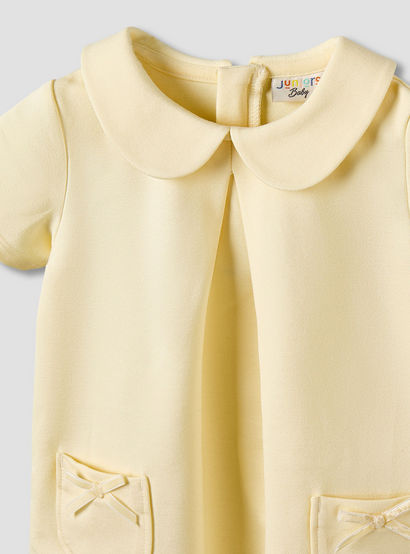 Juniors Peter Pan Collar Short Sleeve Dress with Bow Accent-baby-girls-clothing-dressesandjumpsuits-image-4