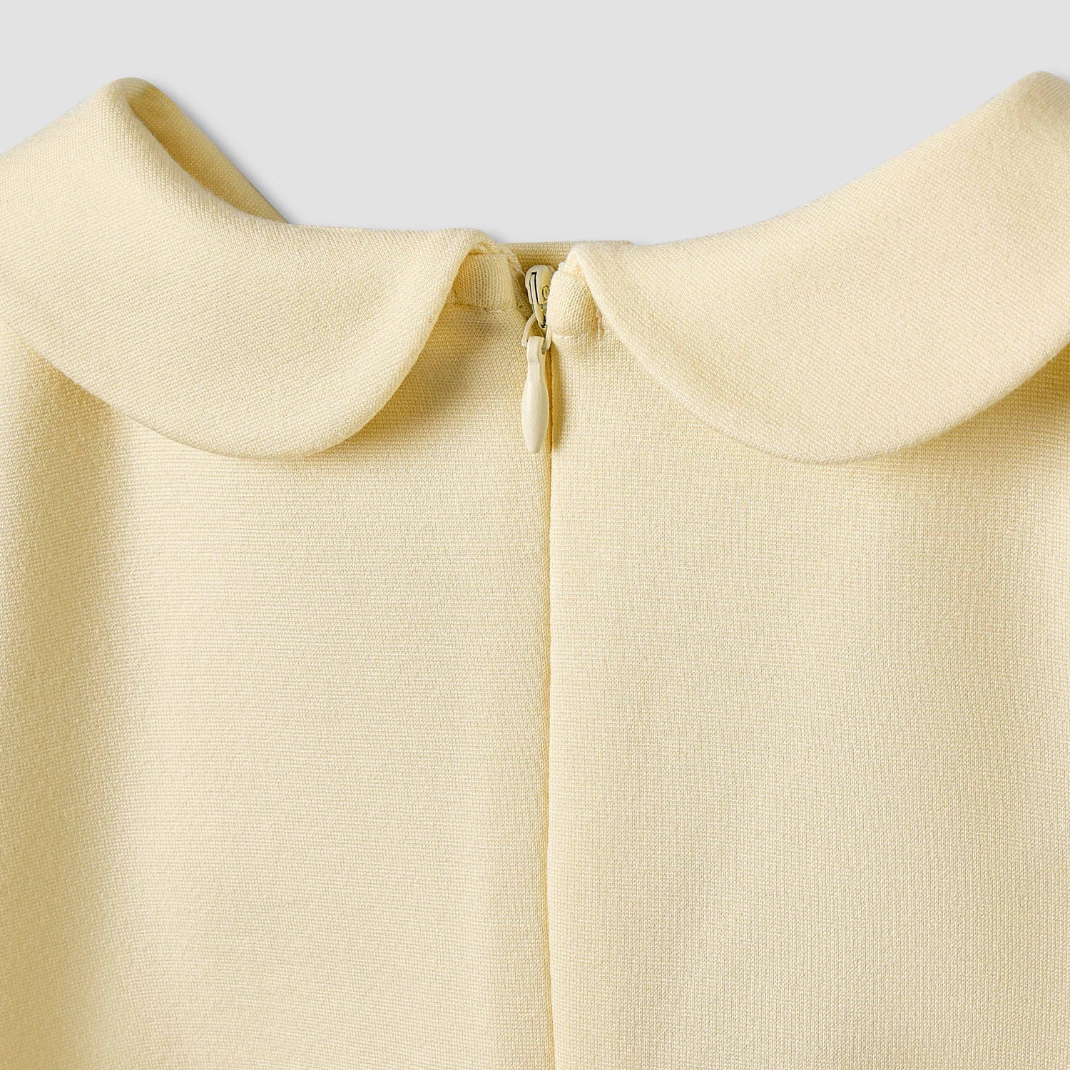 Juniors Peter Pan Collar Short Sleeve Dress with Bow Accent