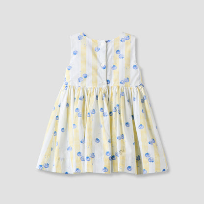 Juniors Round Neck Sleeveless Knee Length Dress with Bow Accent