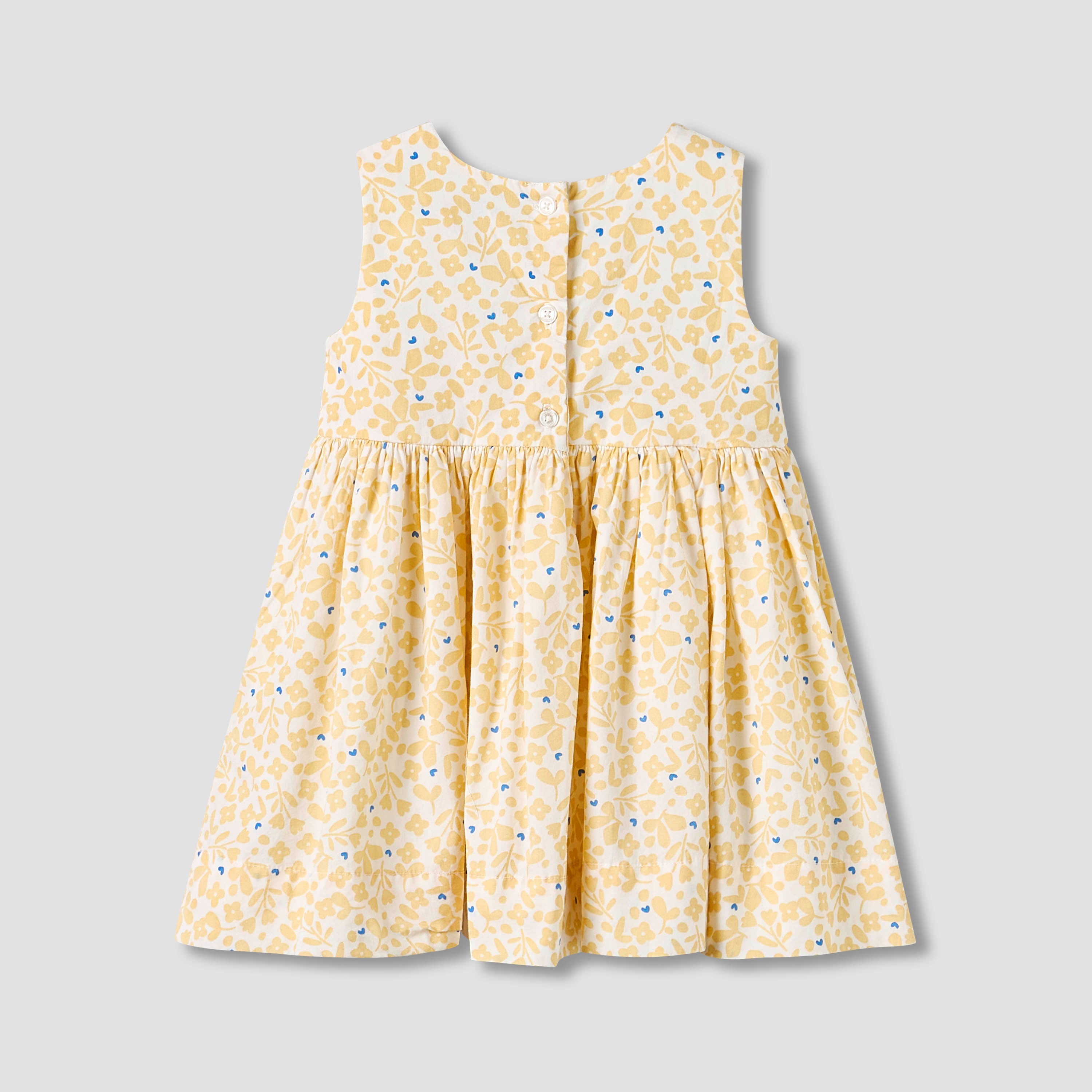 Juniors Round Neck Sleeveless Knee-Length Dress with Floral Print