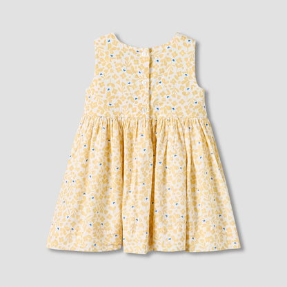 Juniors Round Neck Sleeveless Knee-Length Dress with Floral Print