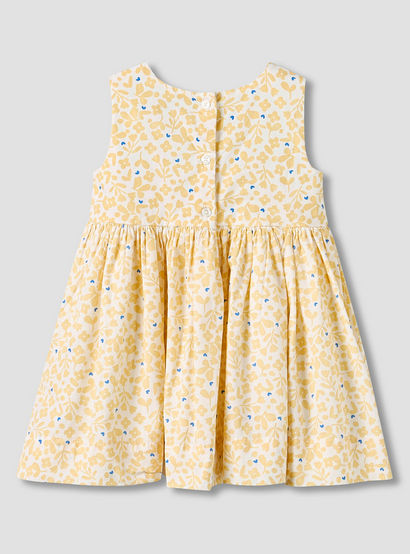 Juniors Round Neck Sleeveless Knee-Length Dress with Floral Print-baby-girls-clothing-dressesandjumpsuits-image-3