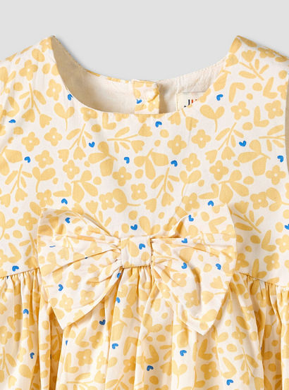 Juniors Round Neck Sleeveless Knee-Length Dress with Floral Print-baby-girls-clothing-dressesandjumpsuits-image-4