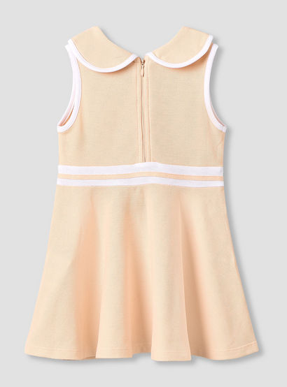 Juniors Peter Pan Collar Sleeveless Knee Length Dress with Zip Closure-baby-girls-clothing-dressesandjumpsuits-image-2