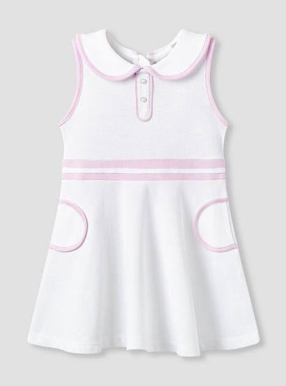 Juniors Peter Pan Collar Sleeveless Knee Length Dress with Zip Closure-baby-girls-clothing-dressesandjumpsuits-image-1