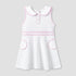 Juniors Peter Pan Collar Sleeveless Knee Length Dress with Zip Closure - White / 24-36 mths