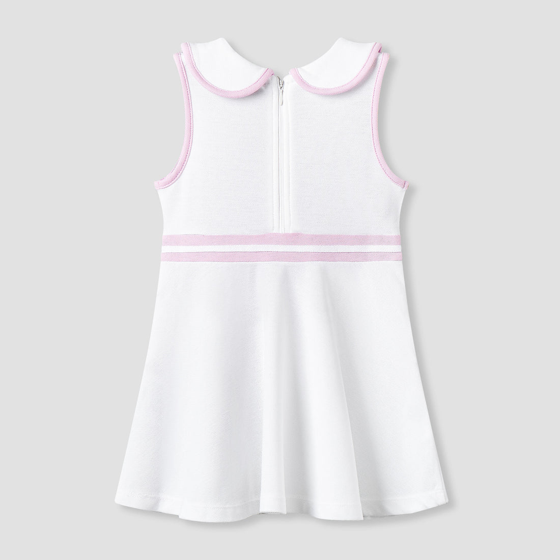 Juniors Peter Pan Collar Sleeveless Knee Length Dress with Zip Closure