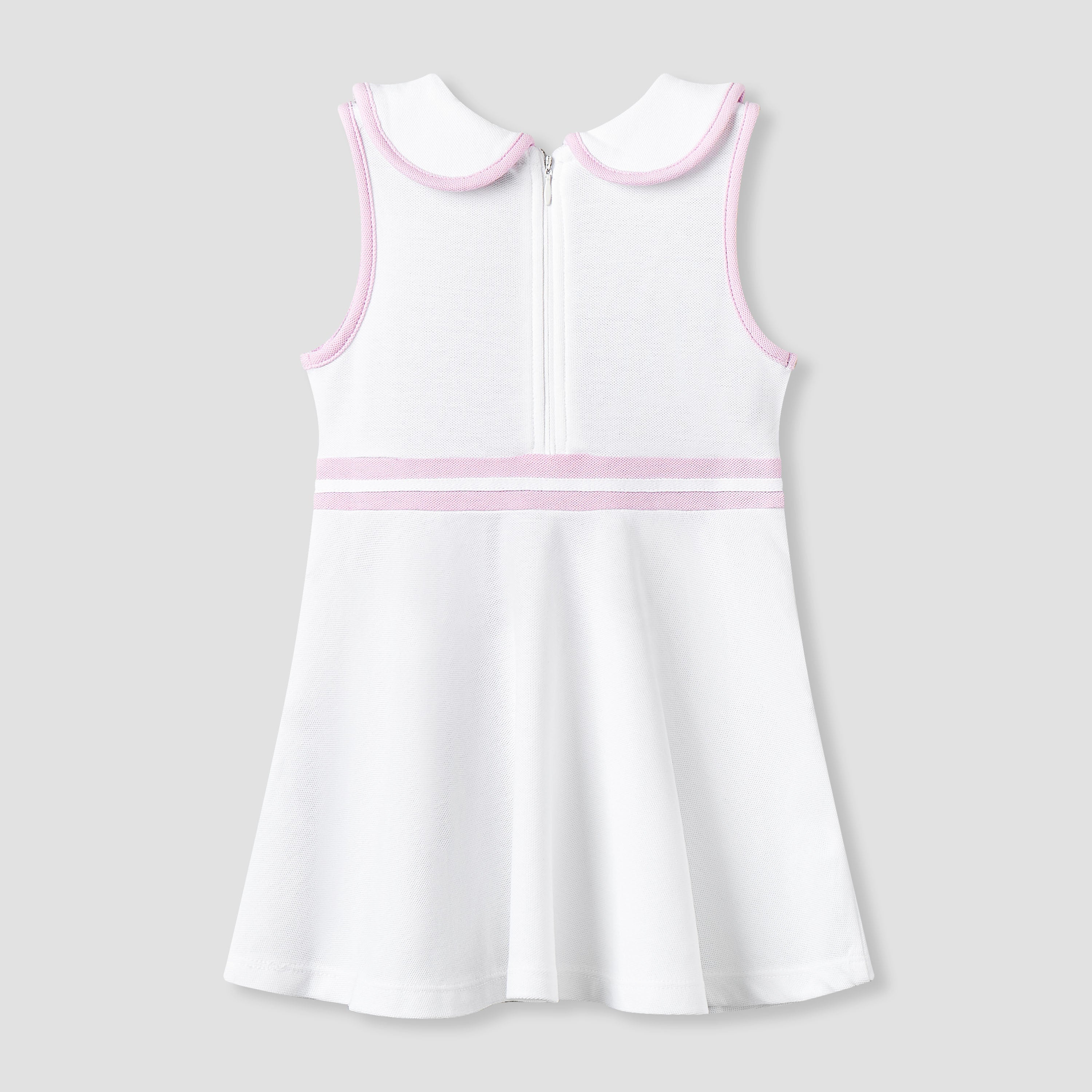 Juniors Peter Pan Collar Sleeveless Knee Length Dress with Zip Closure