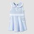 Juniors Peter Pan Collar Sleeveless Dress with Zip Closure - Blue / 12-18 mths
