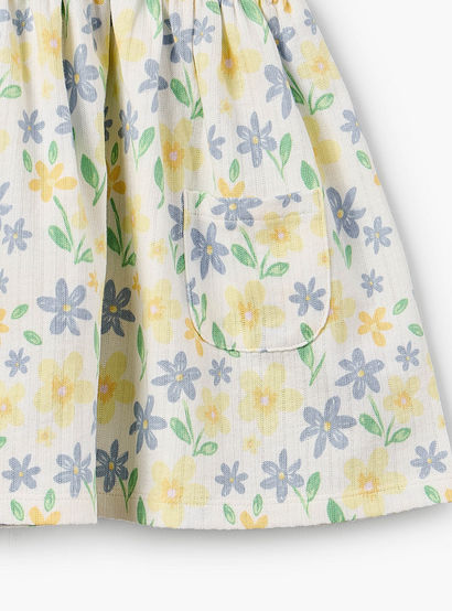 Juniors Round Neck Sleeveless Knee Length A-line Dress with Floral Print-baby-girls-clothing-dressesandjumpsuits-image-5