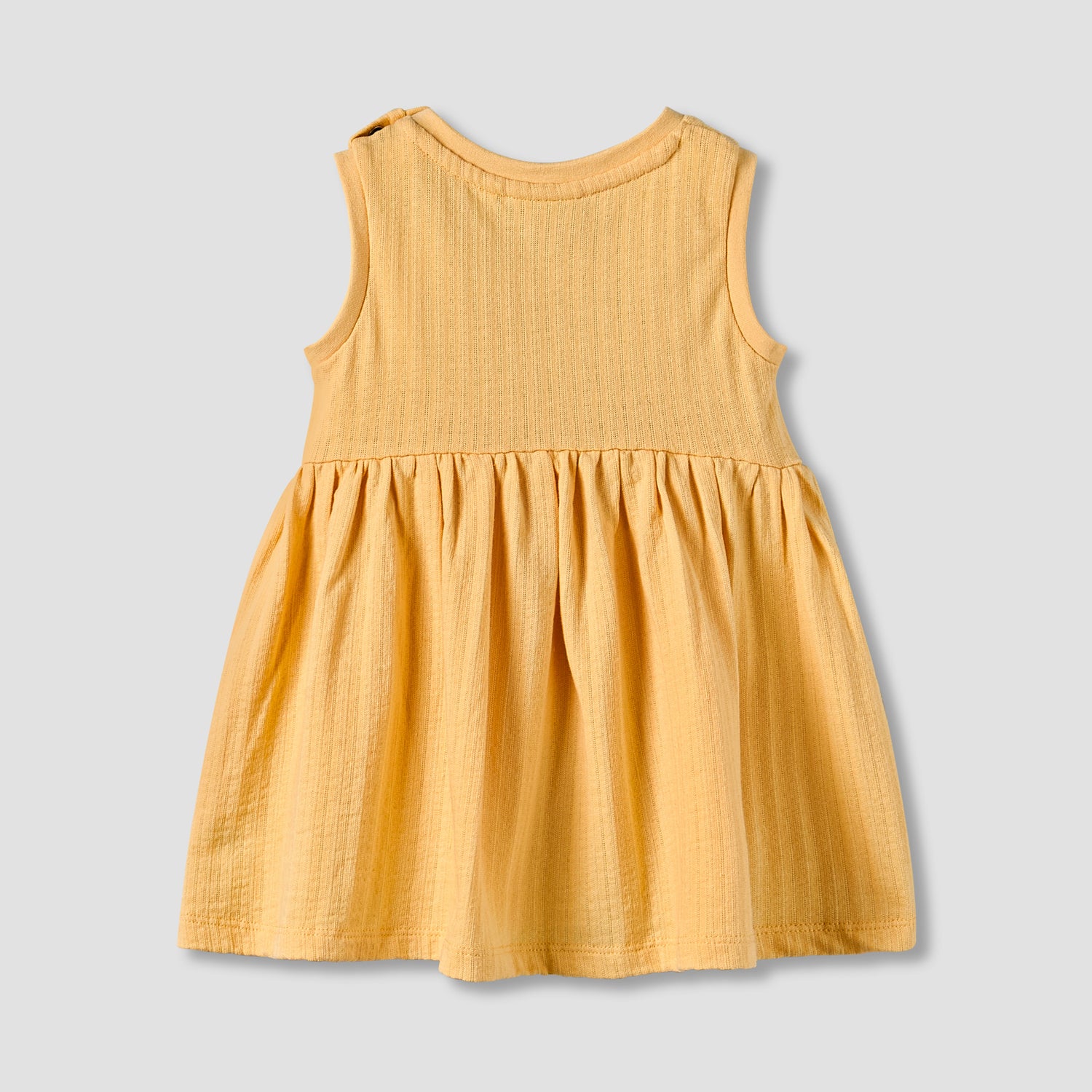 Juniors Round Neck Sleeveless Knee-Length Dress with Embroidery
