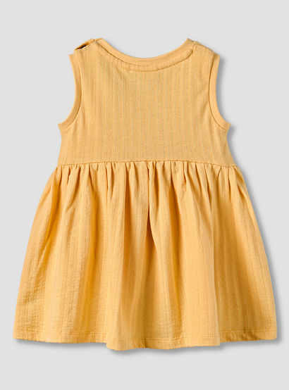 Juniors Round Neck Sleeveless Knee-Length Dress with Embroidery-baby-girls-clothing-dressesandjumpsuits-image-3
