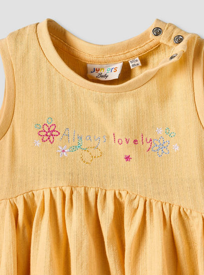Juniors Round Neck Sleeveless Knee-Length Dress with Embroidery-baby-girls-clothing-dressesandjumpsuits-image-4