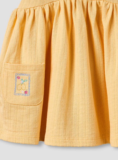 Juniors Round Neck Sleeveless Knee-Length Dress with Embroidery-baby-girls-clothing-dressesandjumpsuits-image-5