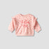 Juniors Bow Print Sweatshirt with Long Sleeves