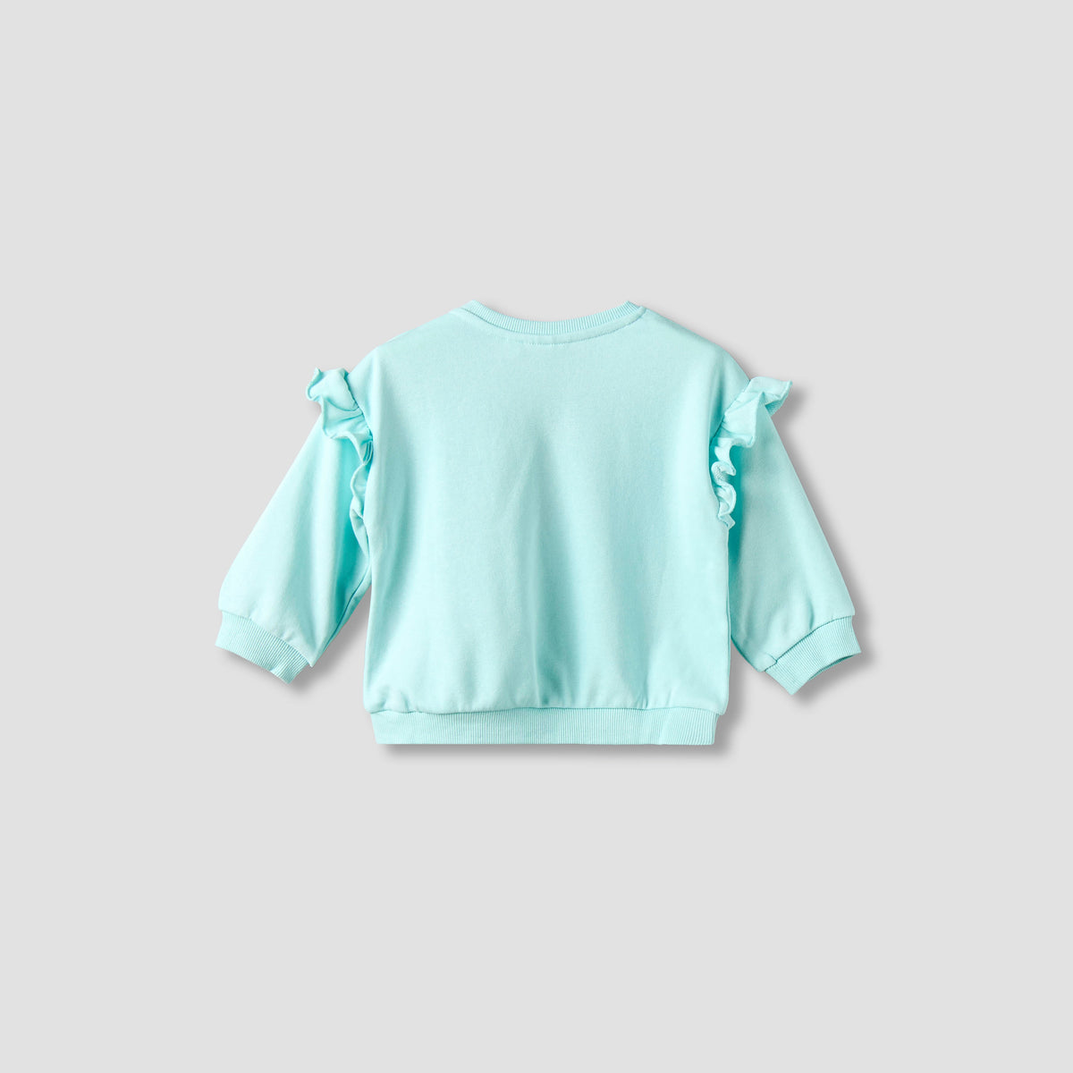 Juniors Bow Print Sweatshirt with Long Sleeves