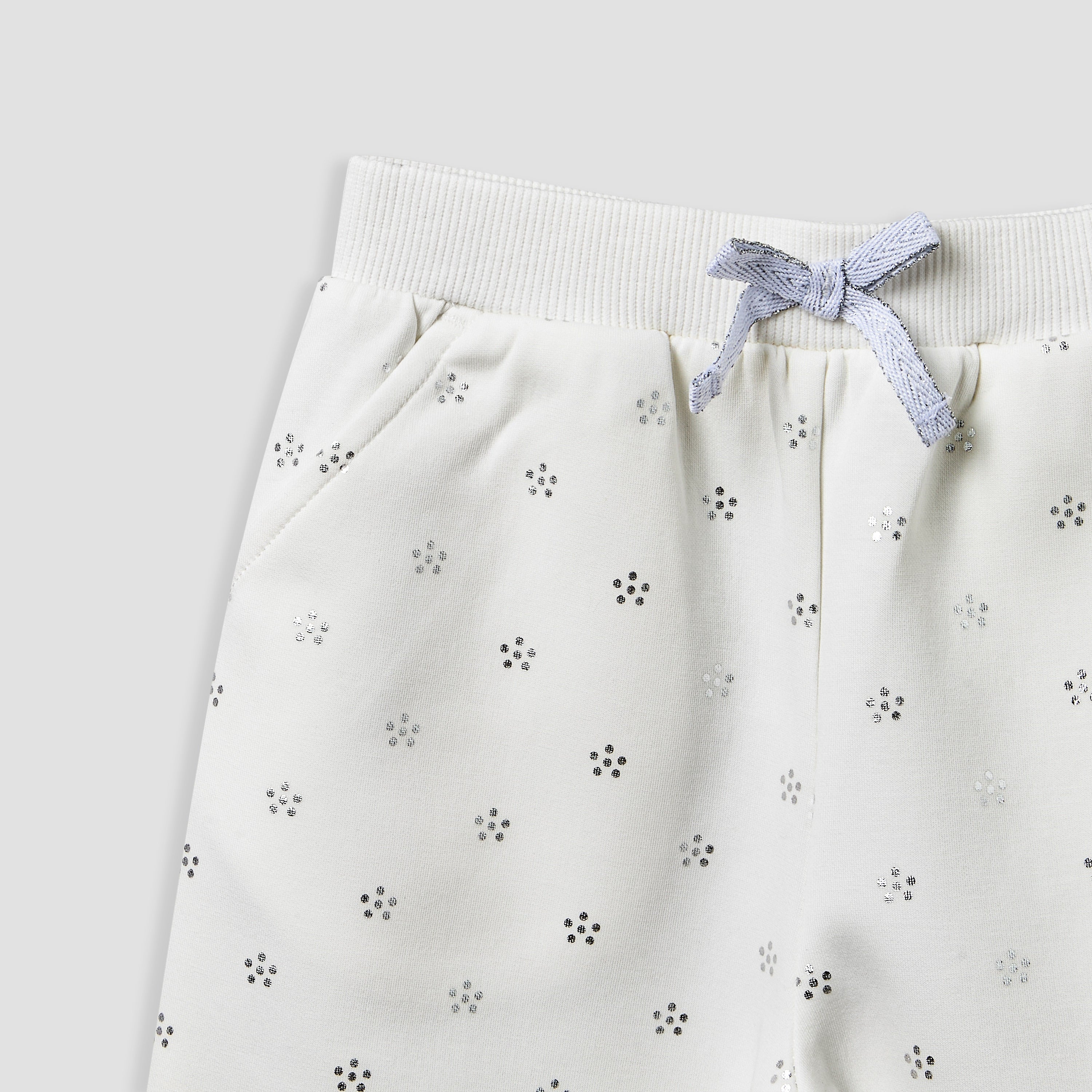Juniors Hooded Long Sleeve Jacket and Joggers Set with Glitter Print