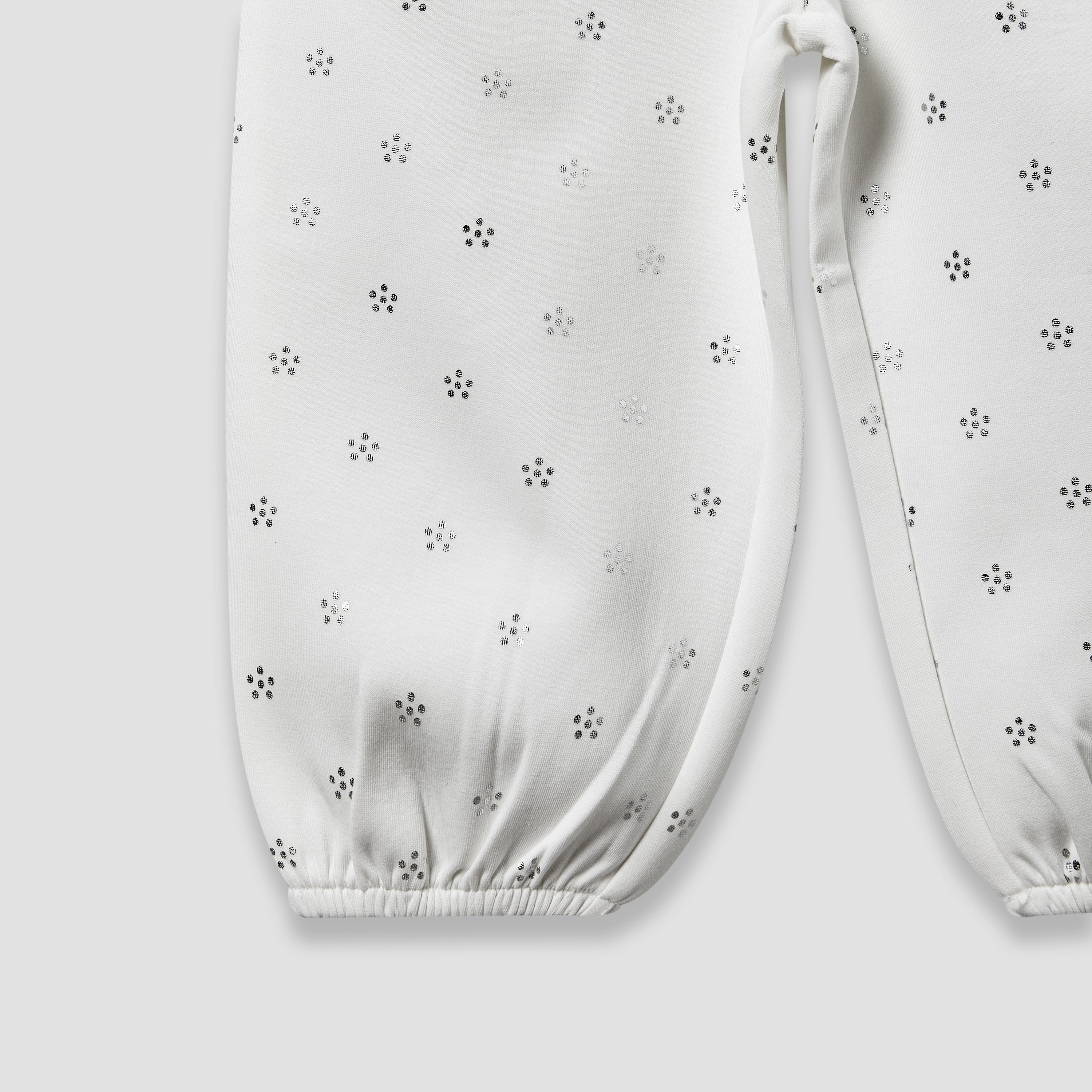 Juniors Hooded Long Sleeve Jacket and Joggers Set with Glitter Print