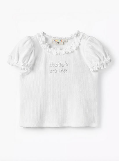 Juniors Ruffle Neck Short Sleeves Top and Skirt Set with Embellished Design-baby-girls-clothing-setsandcoords-image-3