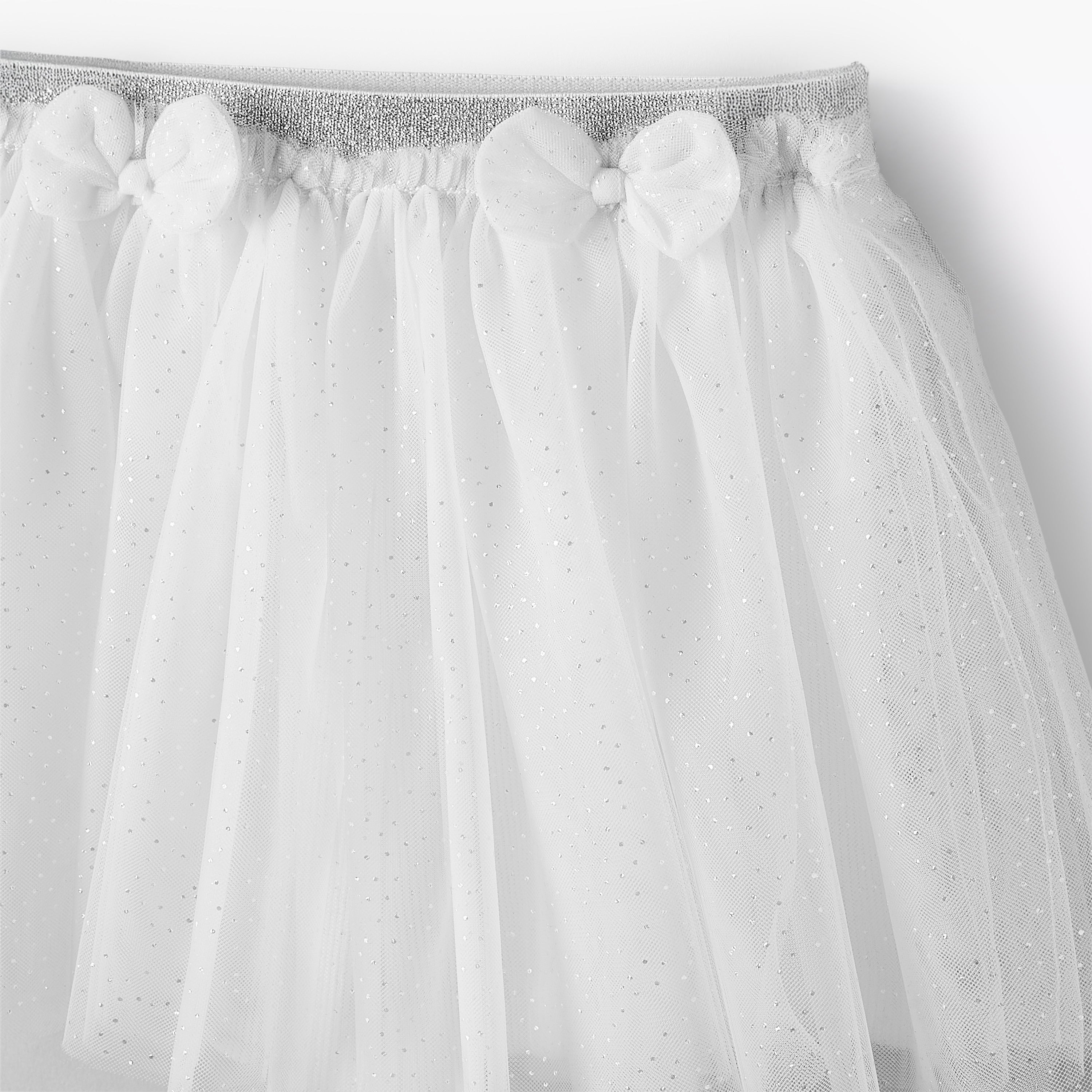 Juniors Ruffle Neck Short Sleeves Top and Skirt Set with Embellished Design