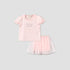 Juniors Round Neck Short Sleeves Ruffled Top and Skirt Set - Pink / 12-18 mths